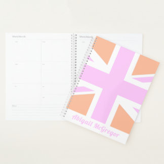 Drapeau rose et orange du Royaume-Uni / Union Jack