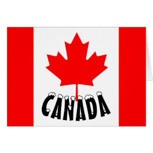 Drapeau rouge clair Feuille d'érable Canada