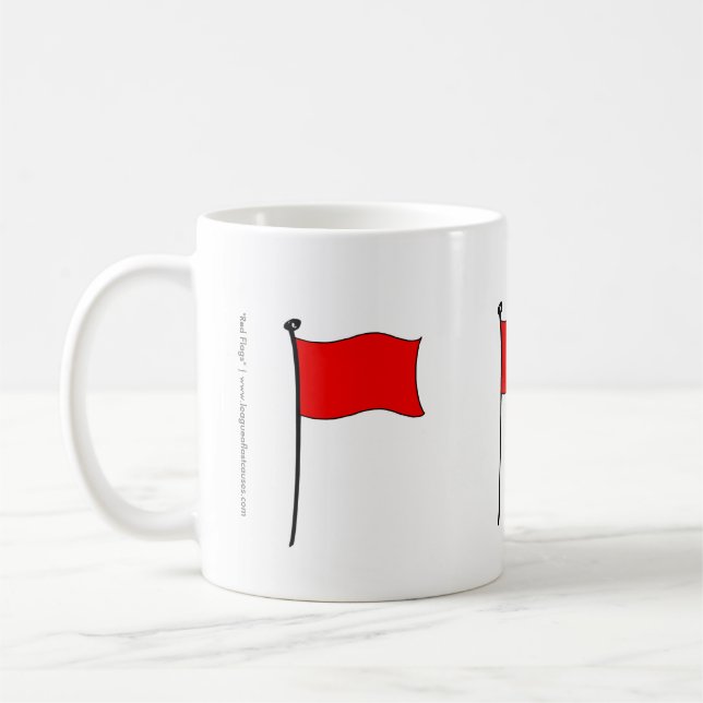 Drapeau rouge : tasses (Gauche)