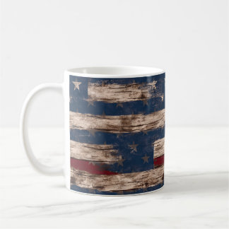 Drapeau rustique américain classique Mug