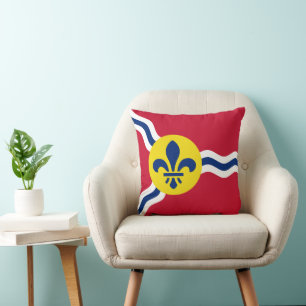 Drapeau Saint-Louis sur le Coussin américain MoJo