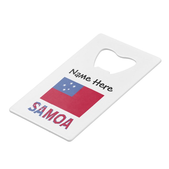 Drapeau samoan Samoa Personnalisation noire (Devant Angle)
