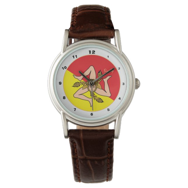 Drapeau sicilien, Montre sicilienne, mode / design (devant)