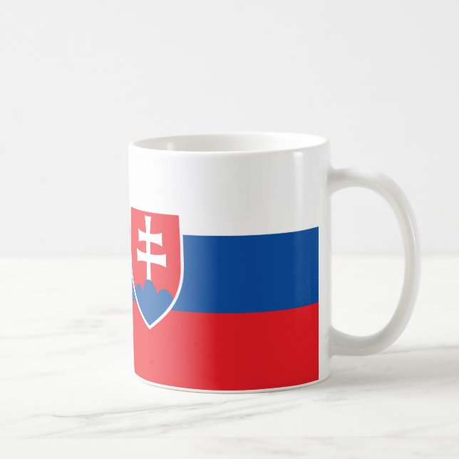 Drapeau Slovaquie Céramique café Mug (Droite)