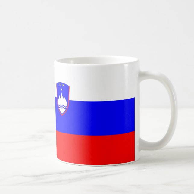 Drapeau Slovénie Céramique café Mug (Droite)
