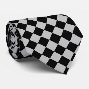 Drapeau sport Cravate noir et gris