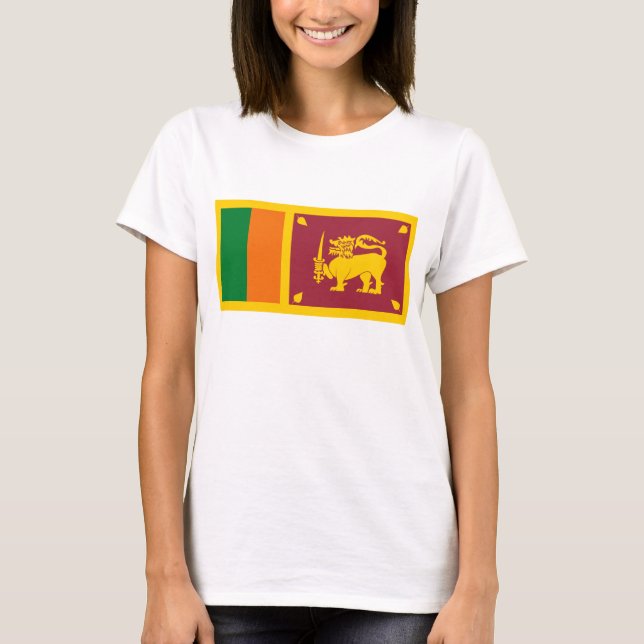 Drapeau Sri Lanka x Carte T-shirt (Devant)