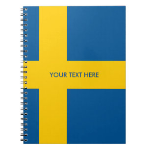 Drapeau suédois de carnet de notes à spirale fai
