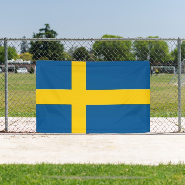Drapeau suédois de Suède bannière personnalisée (Insitu)