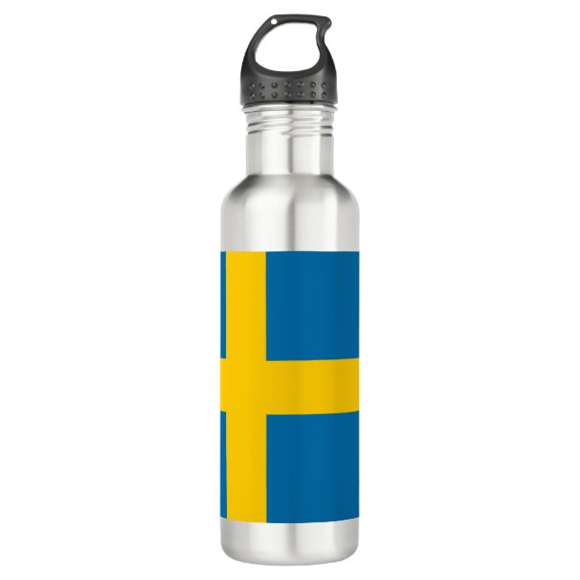 Drapeau suédois (Suède) Bouteille d'eau 532 Ml (Devant)