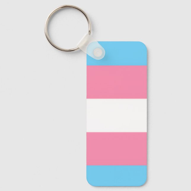 drapeau trans sur porte-clés (Recto)