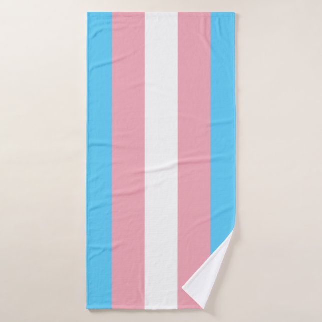 Drapeau transgenre trans pride symbole LGBT homo g (Serviette de bain)