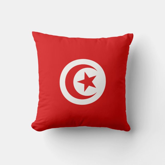 Drapeau tunisien x Coussin du drapeau (Recto)