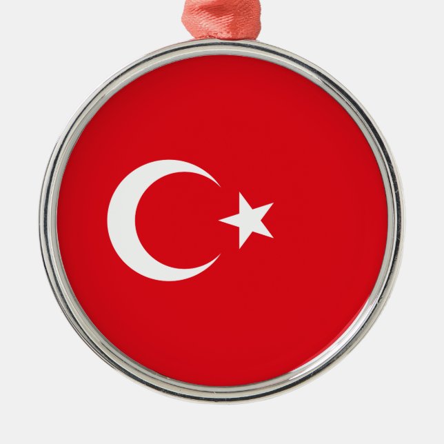 Drapeau turc (Turquie) Ornement en céramique (Devant)