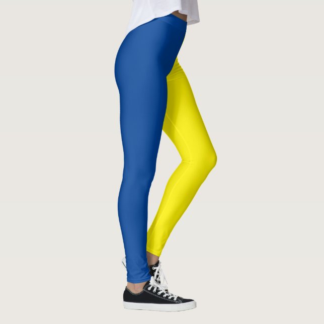 Drapeau ukrainien jaune bleu leggings (Droite)