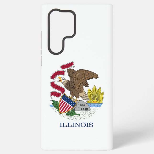 Drapeau ultra Coque Samsung Galaxy S22 de l'Illino (Verso)