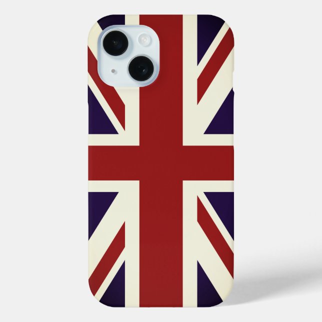 drapeau Union Jack anglais iPhone 15 coque (Verso)
