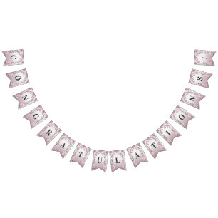 Drapeau unique rose floral