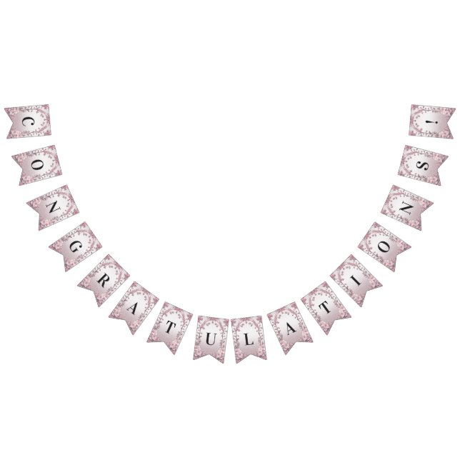 Drapeau unique rose floral (Tout)