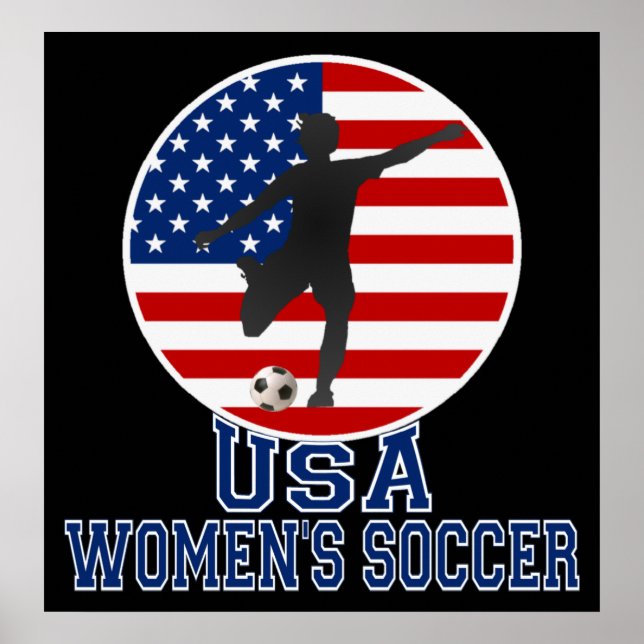 Drapeau US USA Poster de football féminin (grand) (Devant)