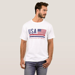 Drapeau USA et code ISO Alpha-3 Design T-shirt
