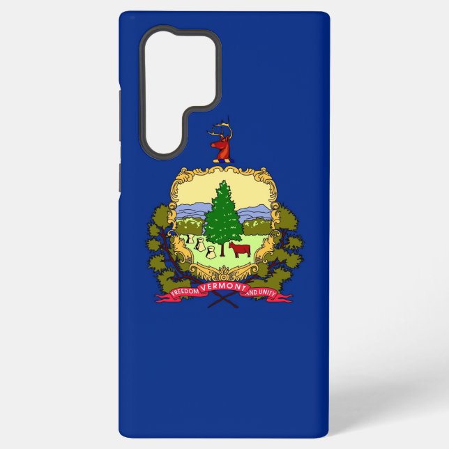 Drapeau Vermont Samsung Galaxy S22 Ultra Coque (Verso)