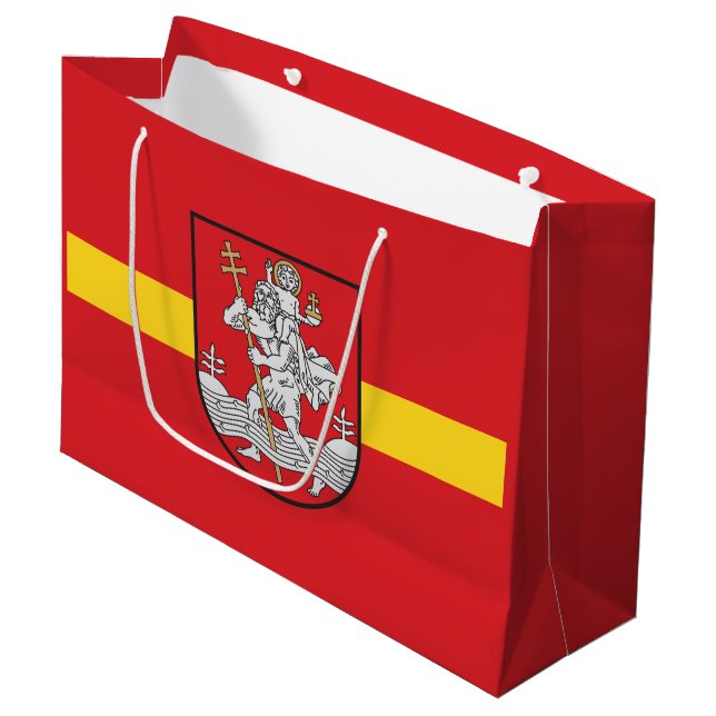 Drapeau Vilnius, Lituanie Grand sac cadeau (Devant Angle)