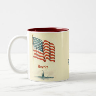 Drapeau vintage américain Gratitude Café Mug