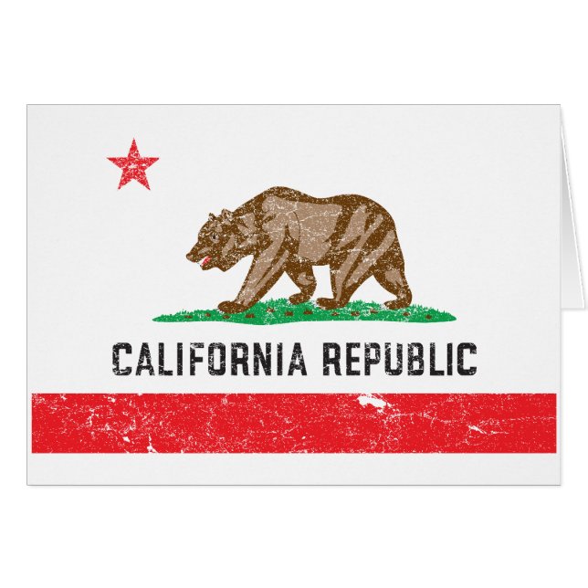 Drapeau vintage de la Californie (Devant horizontal)