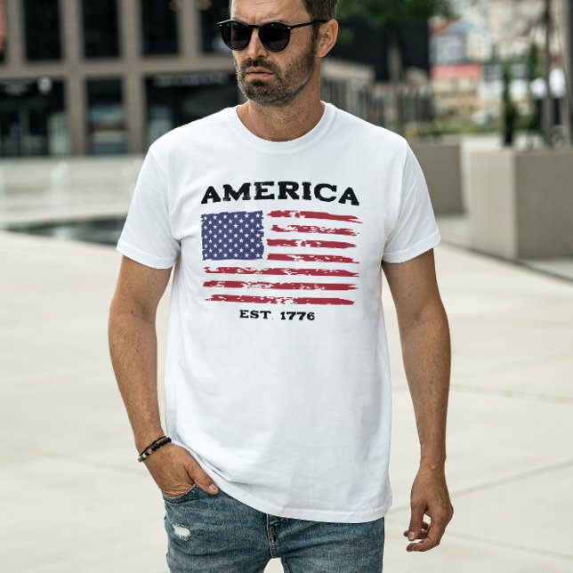 Drapeau Vintage patriotique T-shirt (Créateur téléchargé)