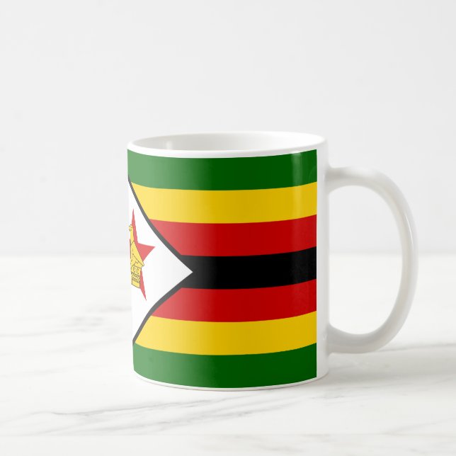 Drapeau Zimbabwe Céramique café Mug (Droite)