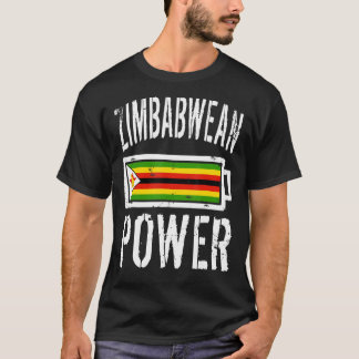 Drapeau Zimbabwe T-Shirt Zimbabwe Power Battery Pr
