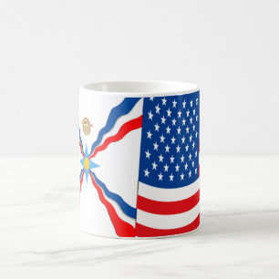 Drapeaux assyriens américains Mug