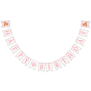 Drapeaux de bannière d'anniversaire de Golden Dood