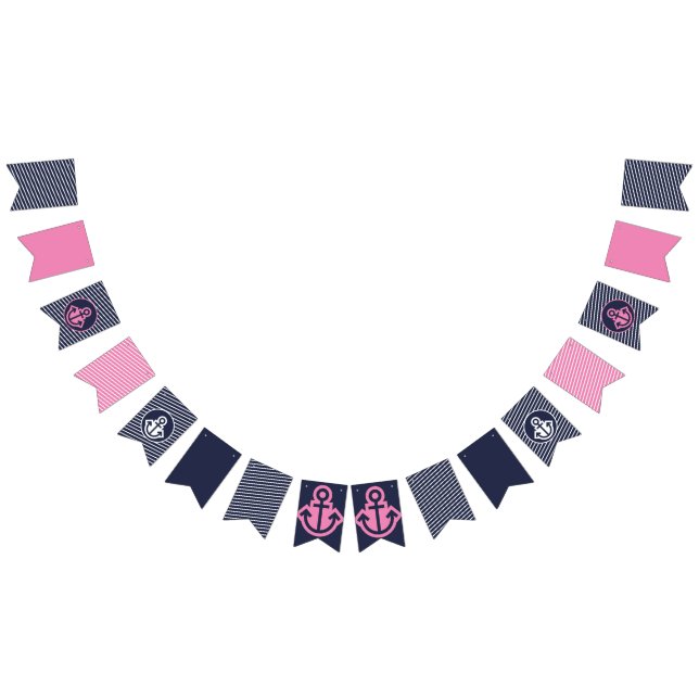 Drapeaux de brassage marine et bleu rose (Tout)