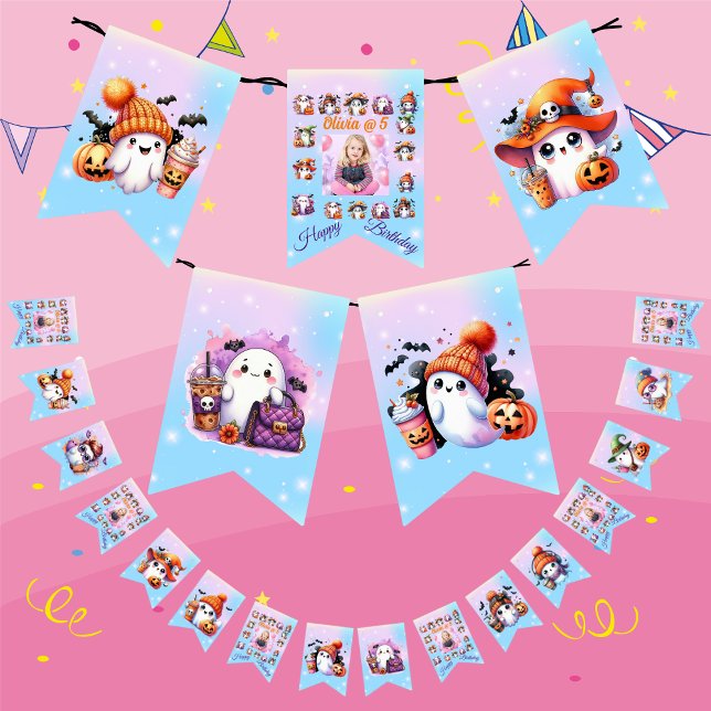 Drapeaux de Bunch Ghost pour enfants Anniversaire (Créateur téléchargé)