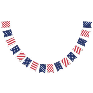 Drapeaux de Bunting Patriotique - Drapeau US