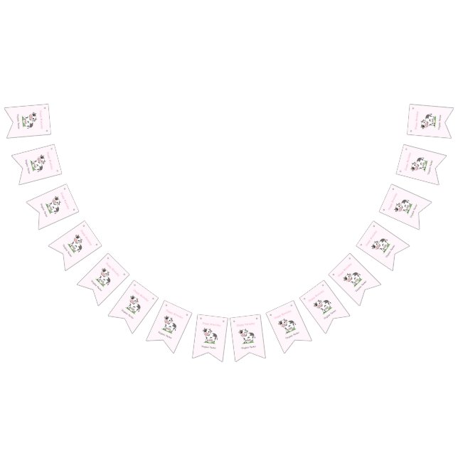 Drapeaux de Bunting pour l'anniversaire de la vach (Tout)