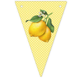 Drapeaux de grenaille de citron jaune