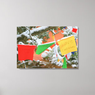 drapeaux de prière toile enveloppée