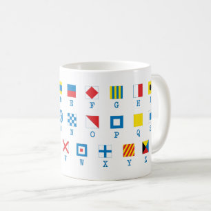 Drapeaux marins Signaux maritimes Alphabet Mug