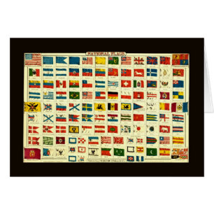 Drapeaux nationaux vintages du monde