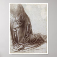 Drapery Study for Jungfrau of the Rocks, Da Vinci