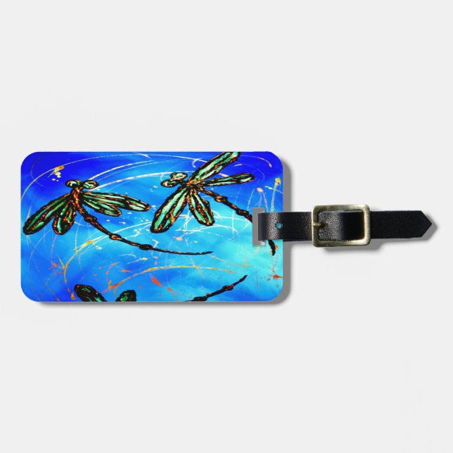 Draquelly Flit Electric Blue Gepäckanhänger (Vorderseite horizontal)