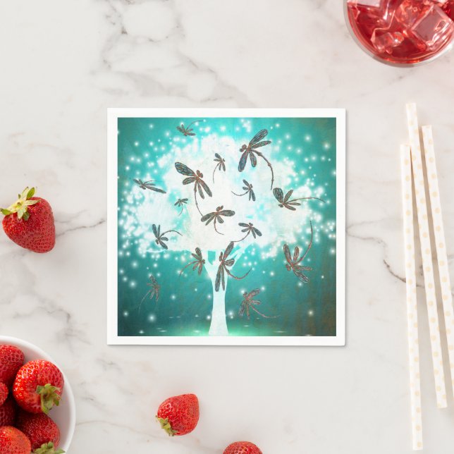 Draquelly Glow Tree Serviette (Beispiel)