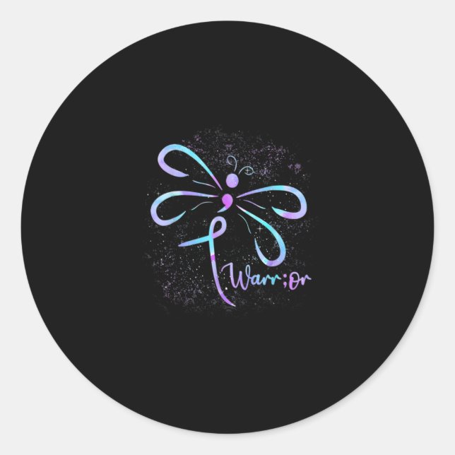 Draquelly Semicolon Suicide Prevention Awareness Runder Aufkleber (Vorderseite)