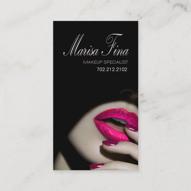 Drastische LippenMaskenbildner-Visitenkarte Visitenkarte (Vorderseite)