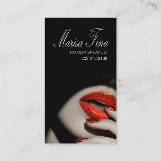 Drastische LippenMaskenbildner-Visitenkarte Visitenkarte (Vorderseite)