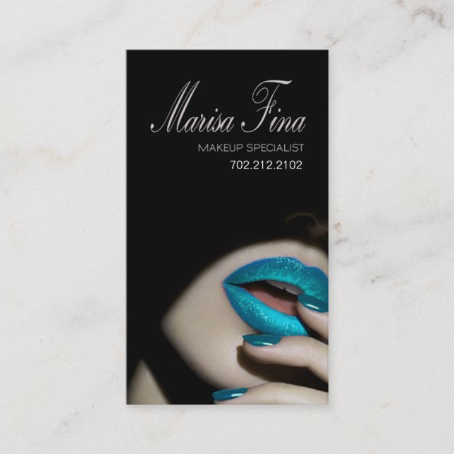 Drastische LippenMaskenbildner-Visitenkarte Visitenkarte (Vorderseite)