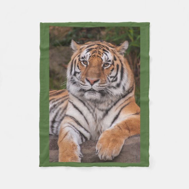 Drastische stillstehende Tiger-Fleece-Decke Fleecedecke (Vorderseite)